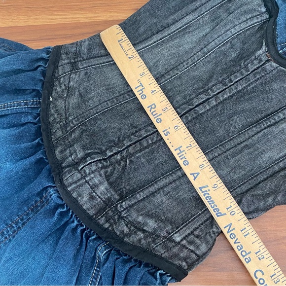 GUESS Project Runway “Natazha” Corset Lace-up Studded Denim Dress Size 1 (XS) - Picture 8 of 16